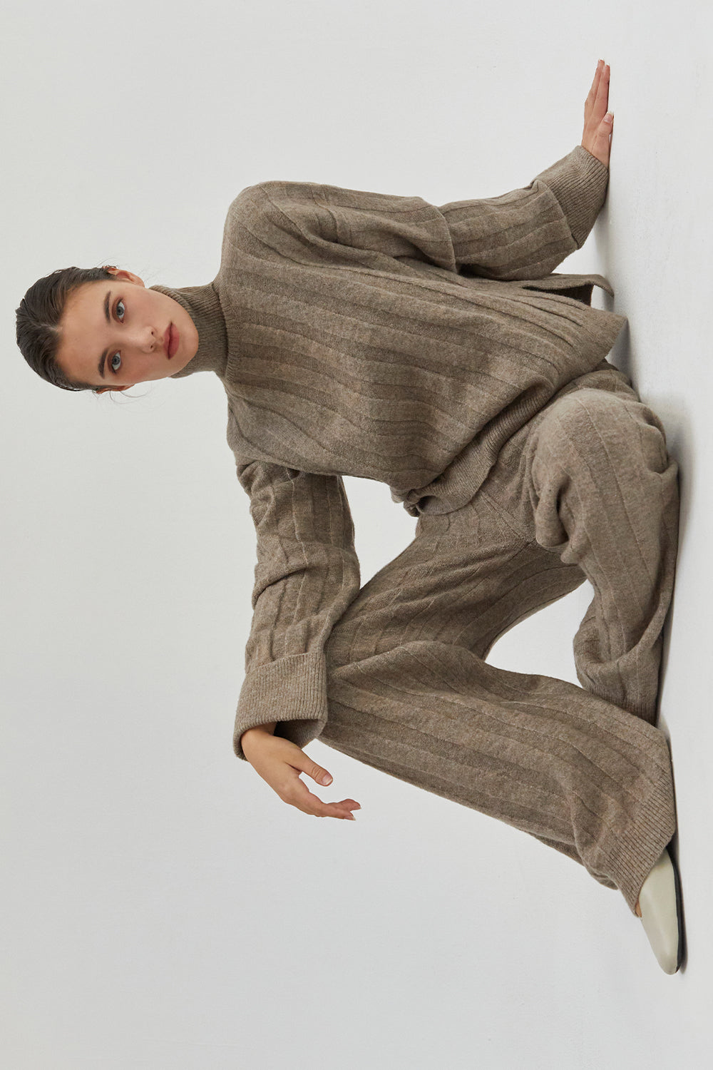 Kai Ribbed Knit Two Piece Sweater Set