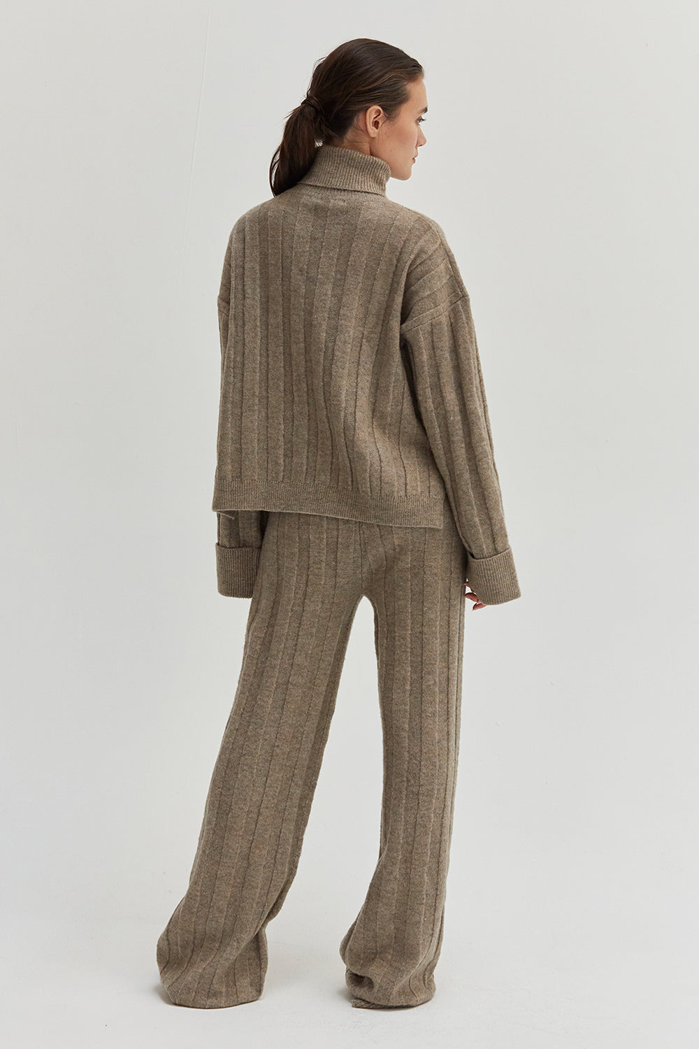 Kai Ribbed Knit Two Piece Sweater Set
