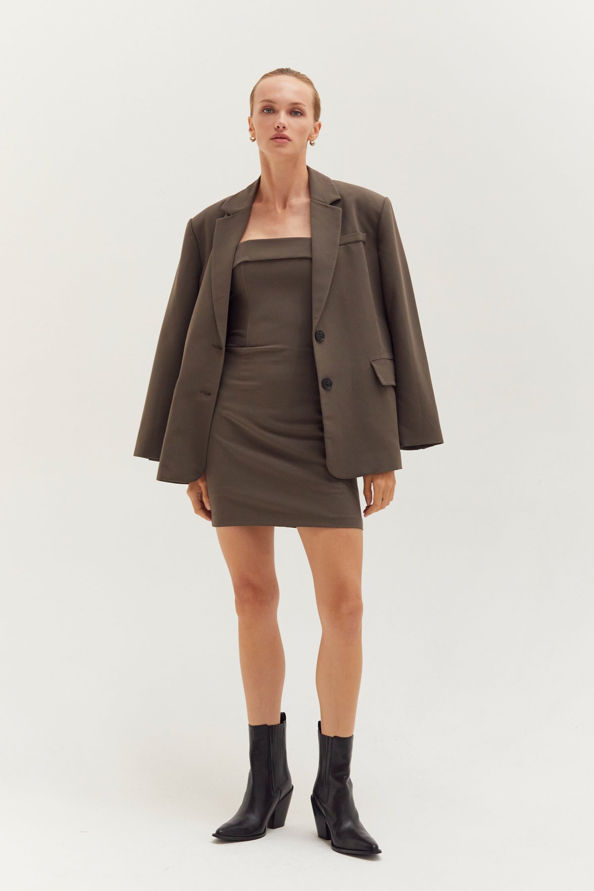 Gia Oversized Single-Breasted Blazer