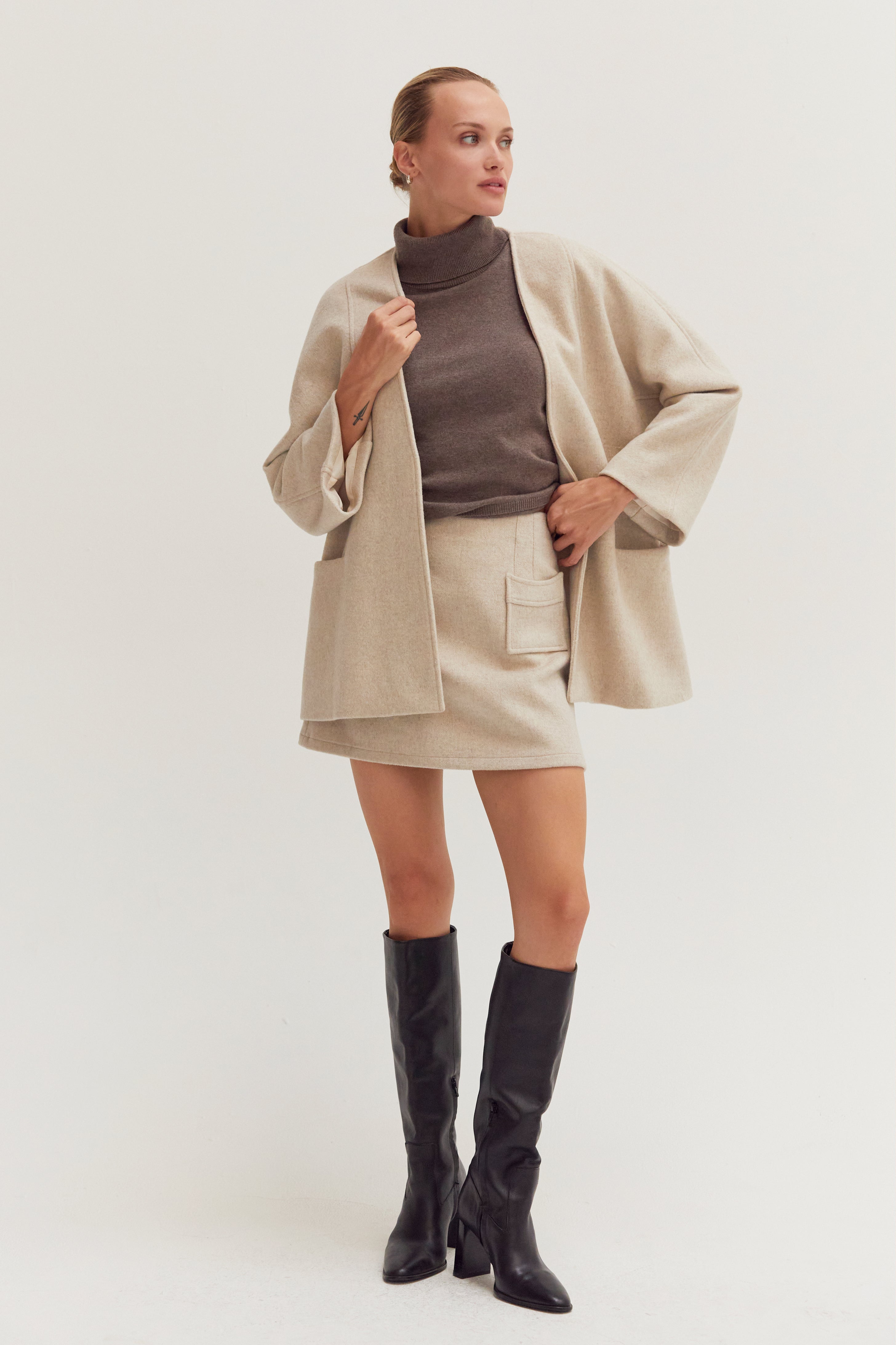 Molly Wool Blend Mini Skirt