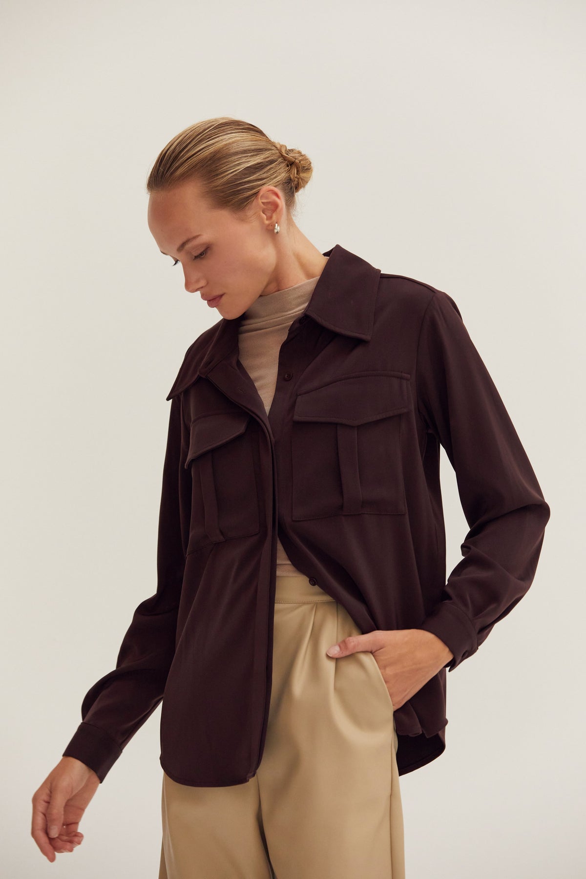 Neveah Cargo Button up Shirt