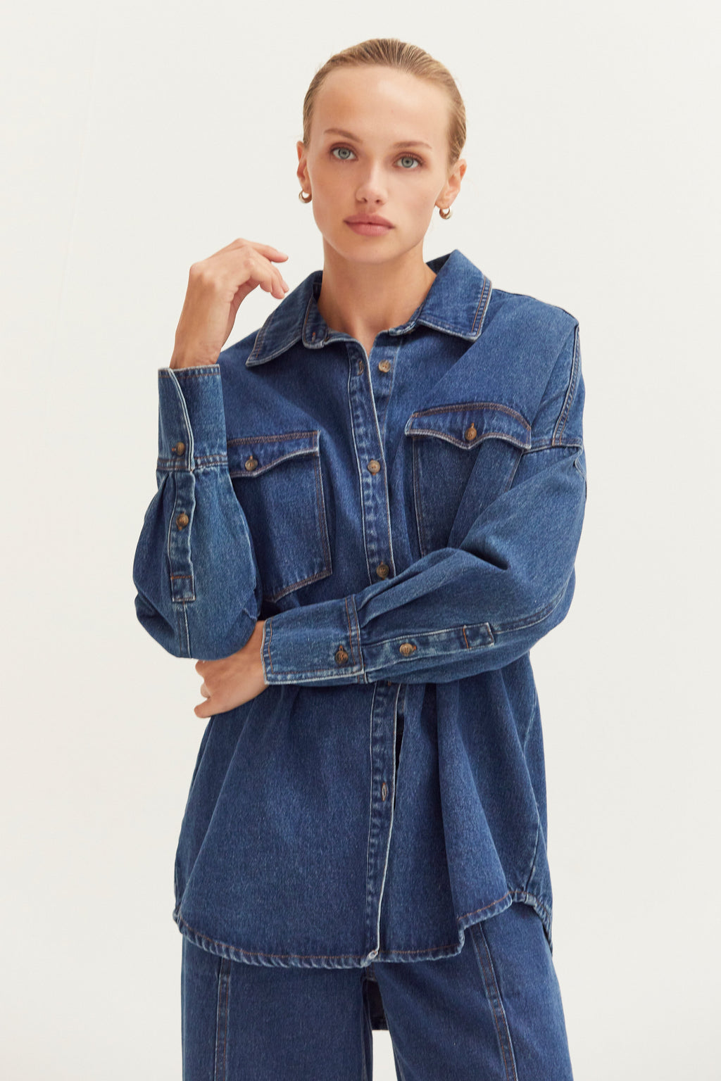 Gianna Denim Button Up Shirt