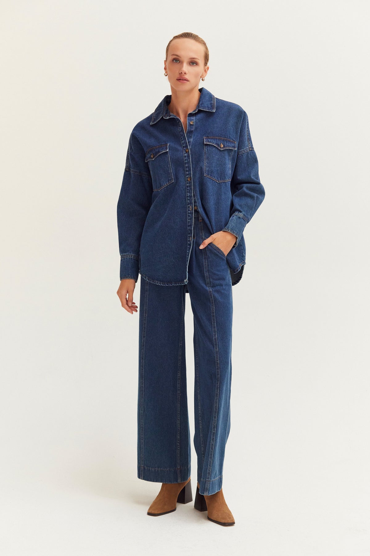 Gianna Denim Button Up Shirt