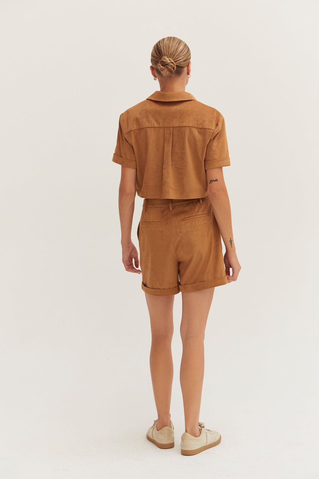 Lori Suede Cropped Shirt