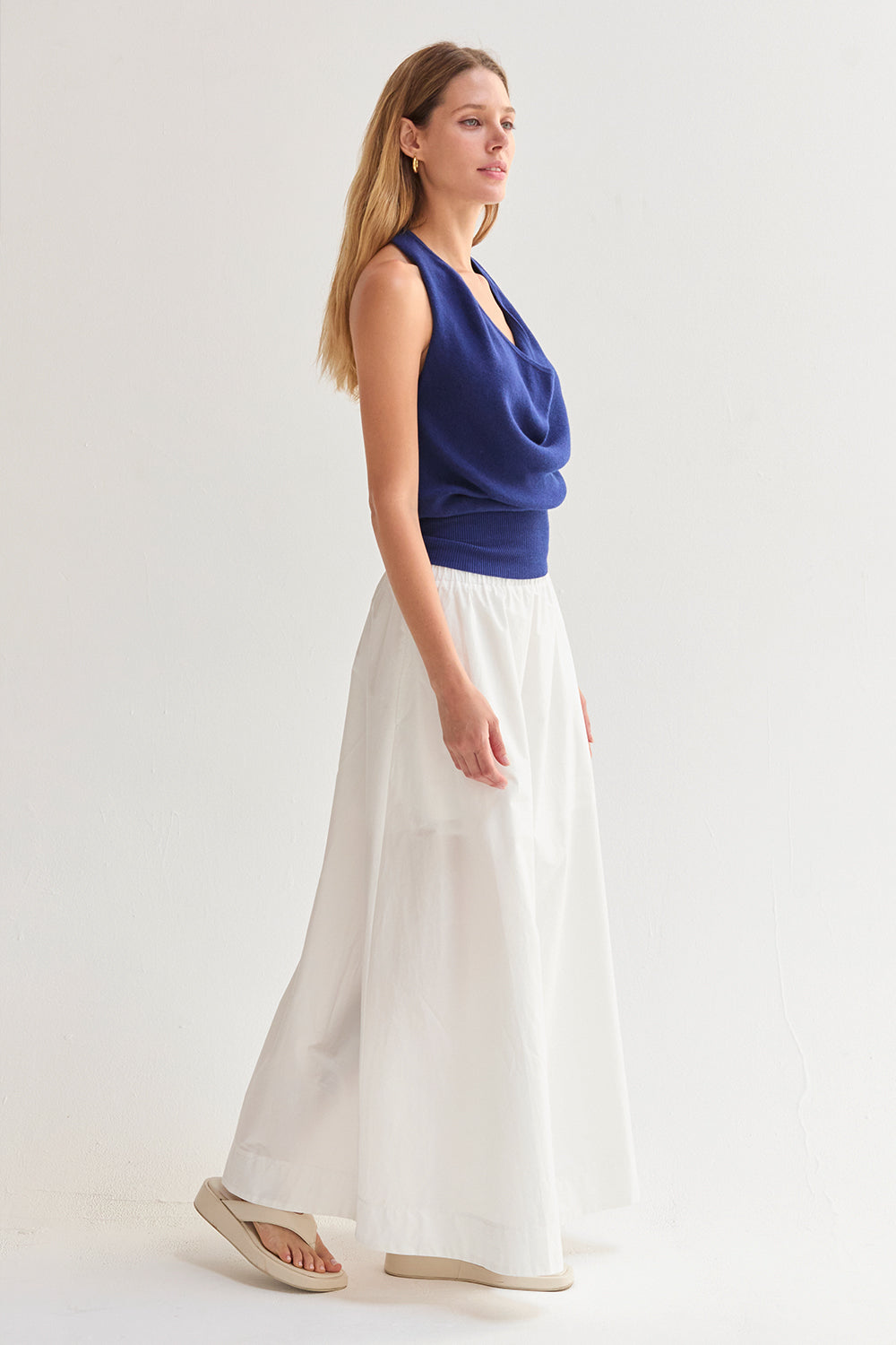 Margo Gathered Poplin Maxi Skirt