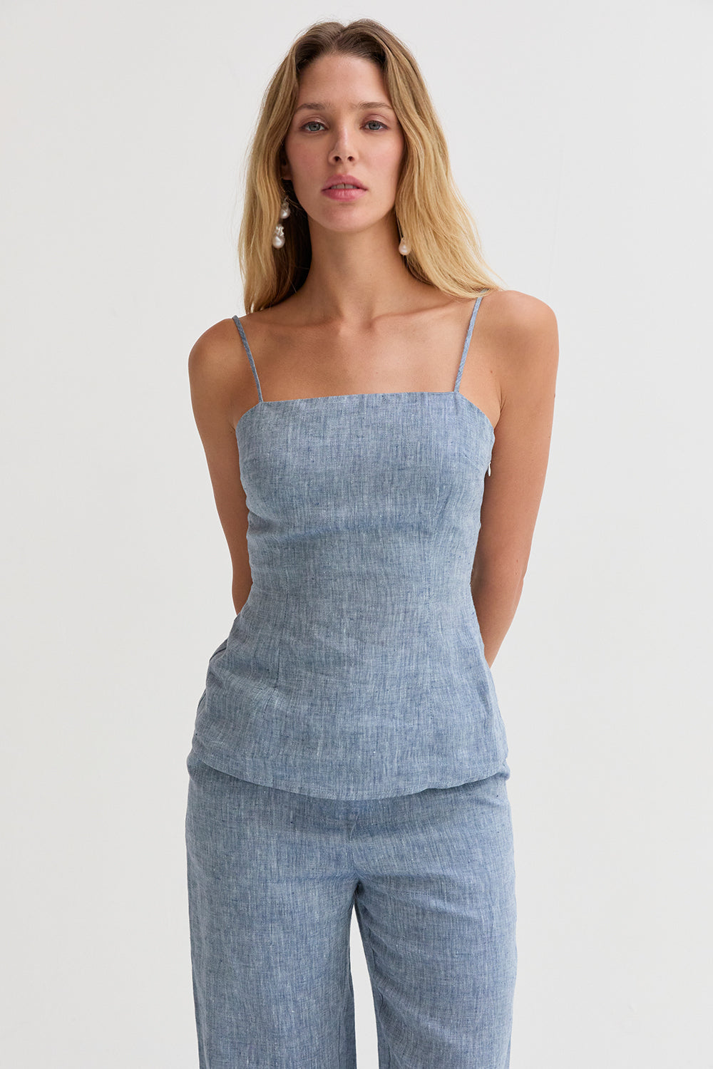 Helen Sleeveless Linen Top