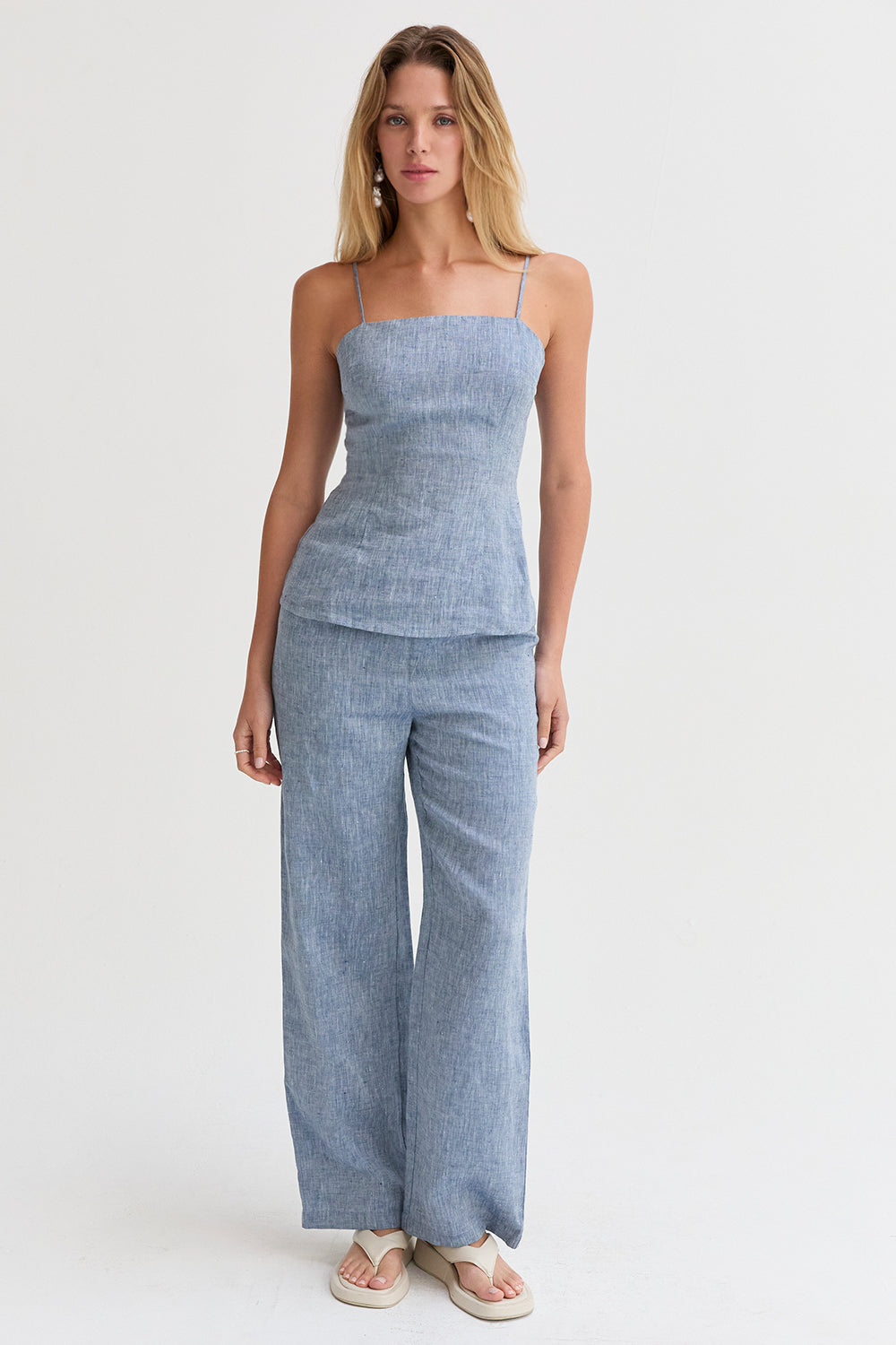 Helen Sleeveless Linen Top