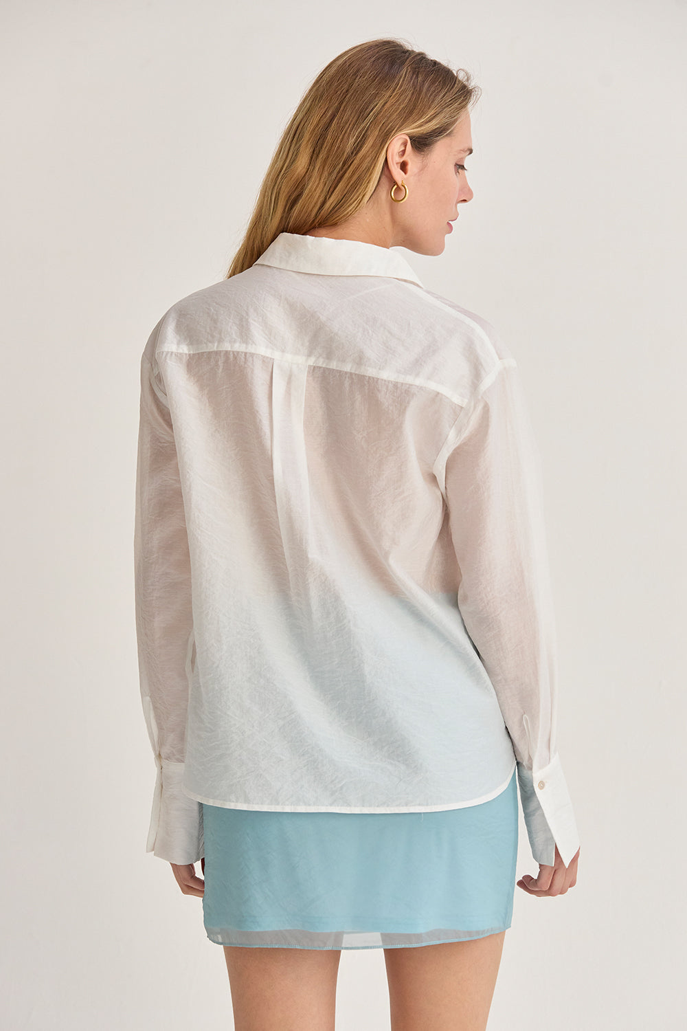 Nadia Crinkled Tencel Button Up Shirt