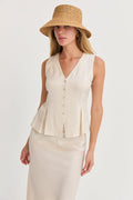 Jace Pleated Lyocell Vest