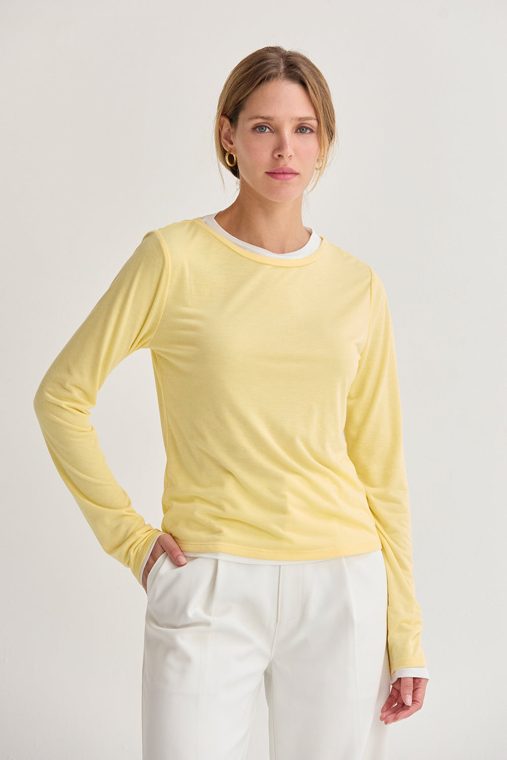 Olly Two in One Long Sleeve Knit Top
