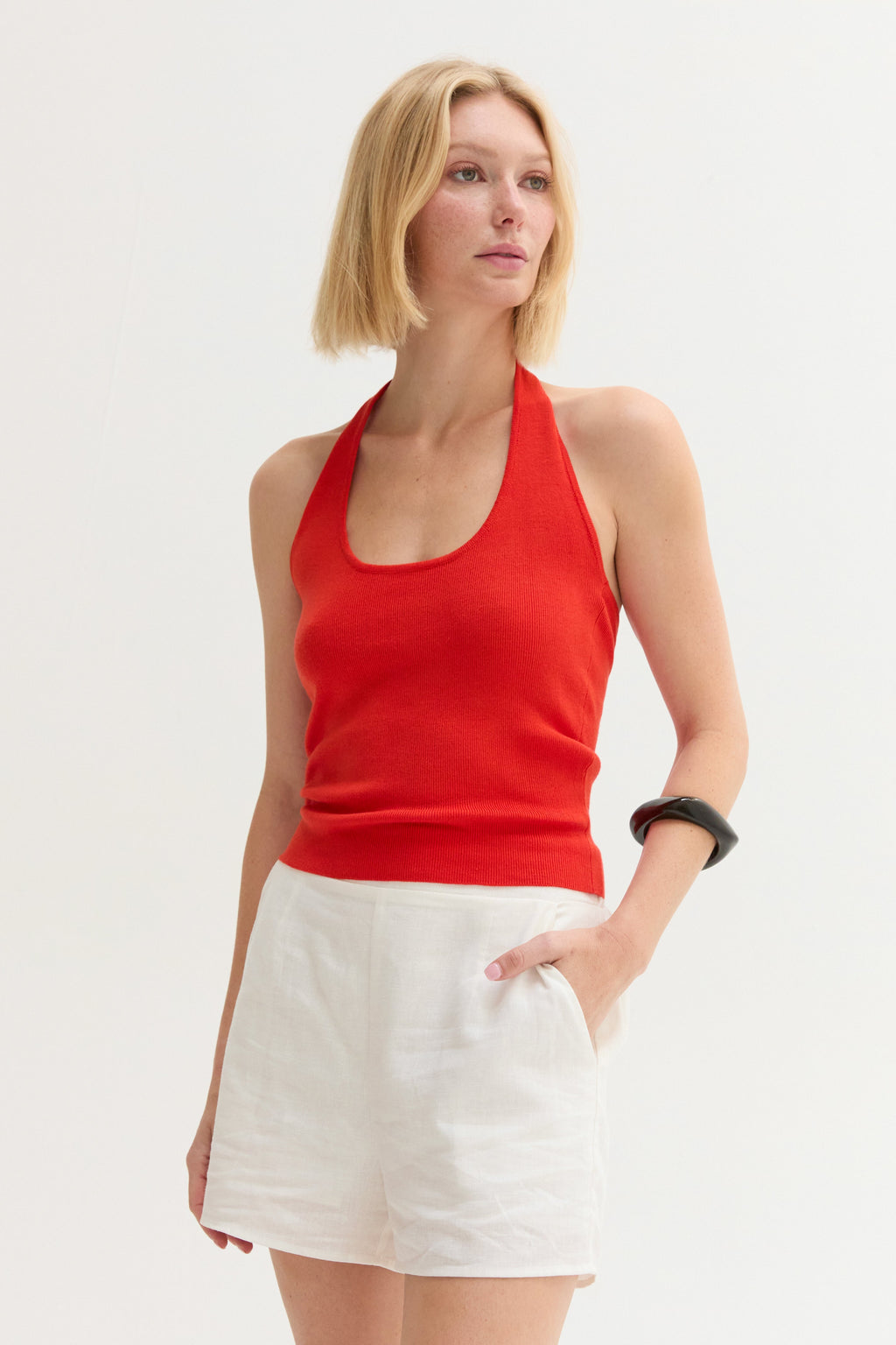 Jazzlyn Halter Knit Top