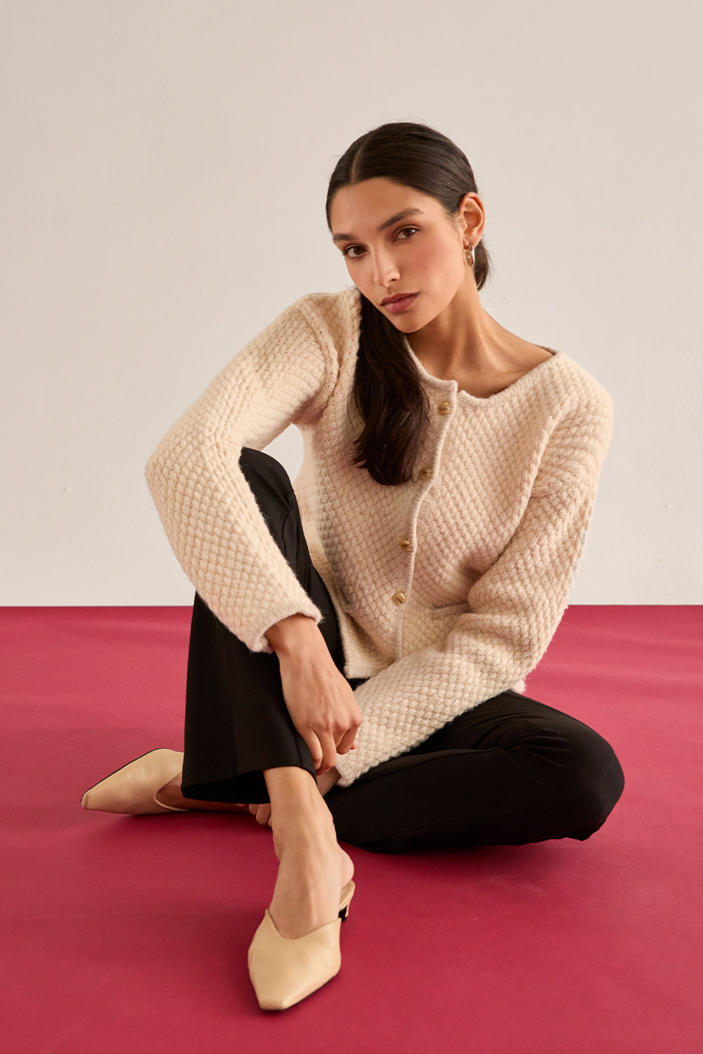 Sandy Boucle Knit Jacket