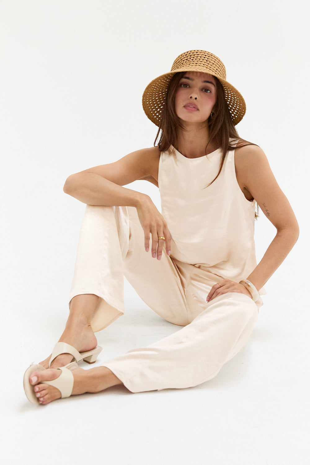 Dawn Satin Sleeveless Top