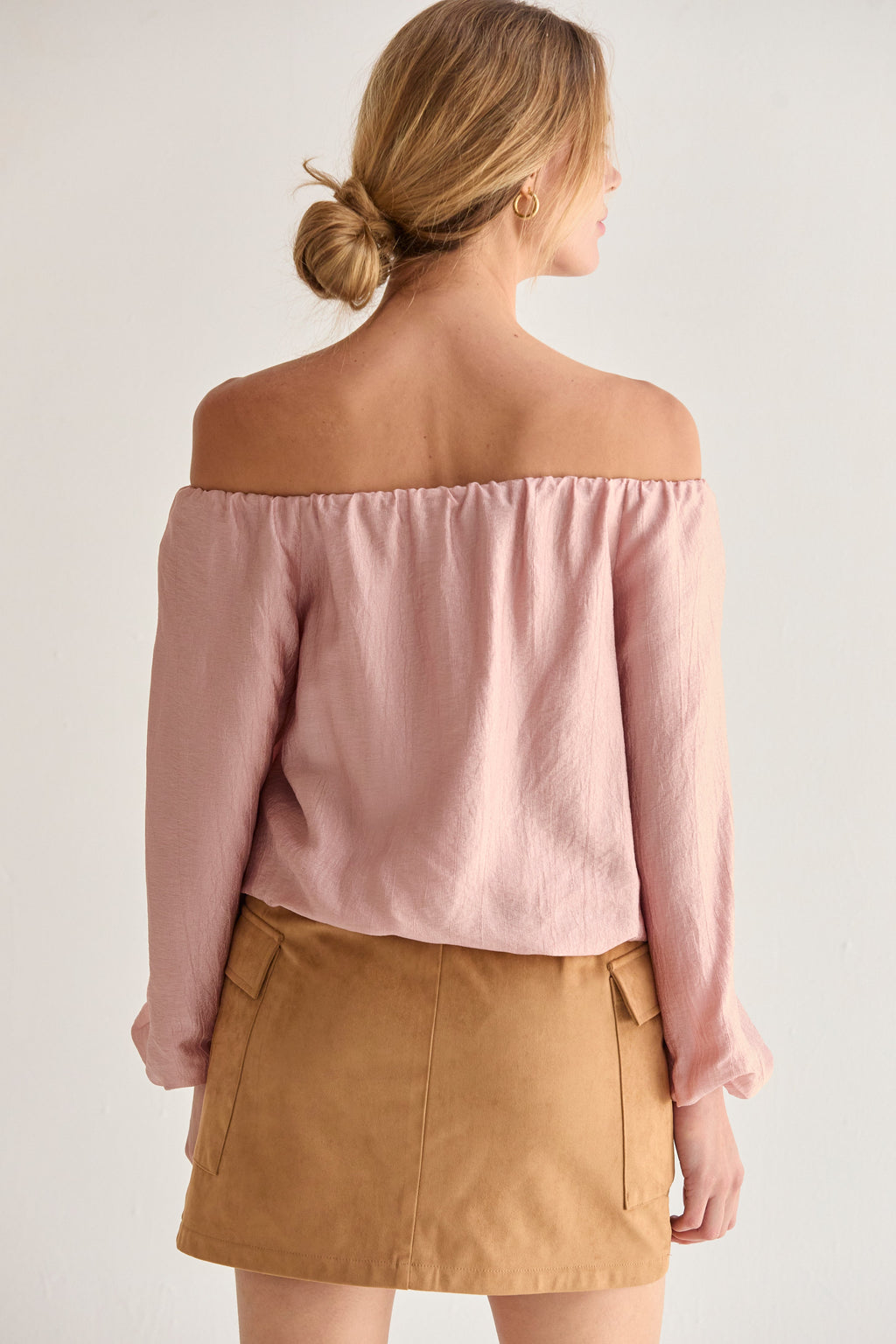 Liana Off Shoulder Crinkle Blouse