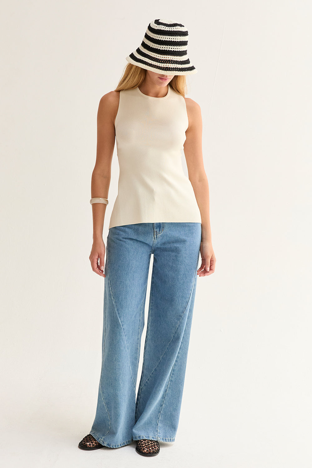 Sofie Cross Back Cut Out Knit Top