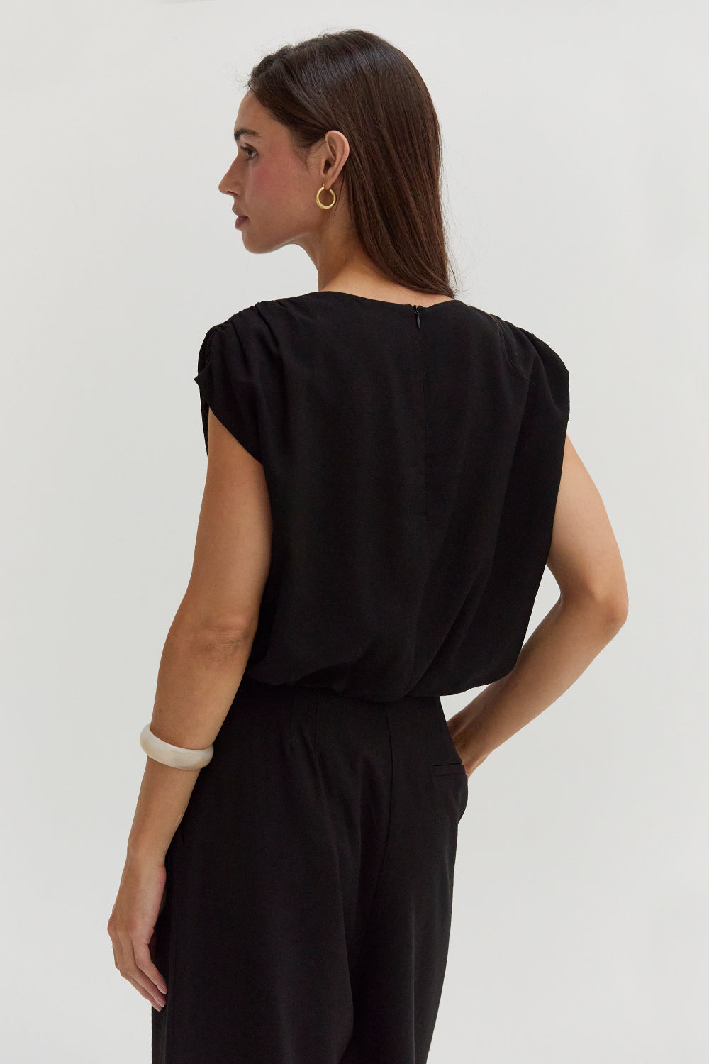 Samara Cap Sleeve Bubble Hem Top