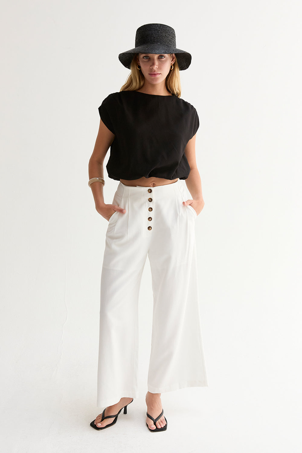 Samara Cap Sleeve Bubble Hem Top