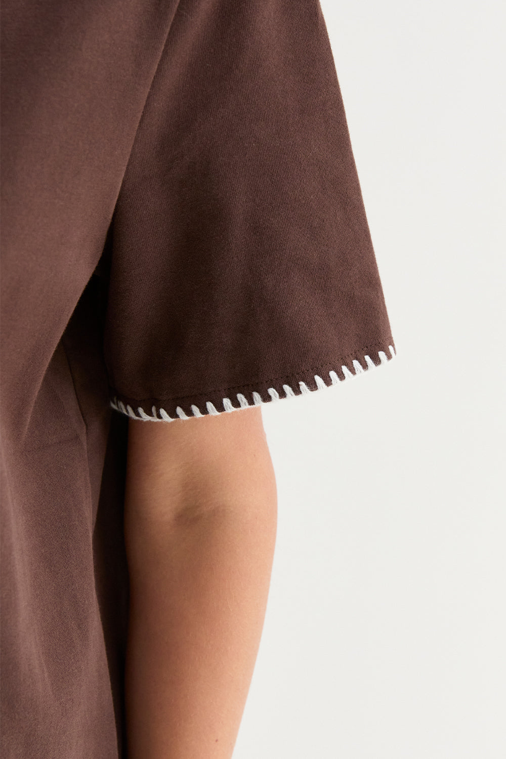 Olivia Blanket Stitch Boxy T-Shirt